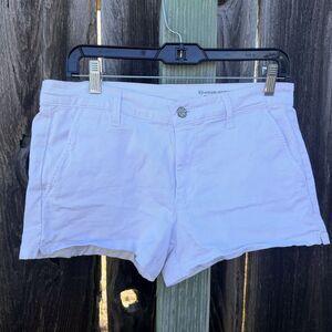 AG Adriano Goldschmied White Shorts Sz 29 Stretch Twill Low Rise Minimalist USA
